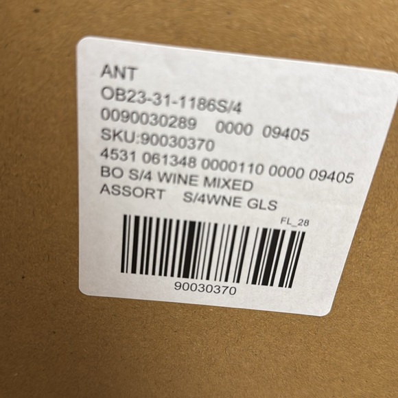 Multi Color Bo Wine Glasses set of 4 - Picture 12 of 15